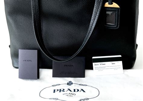 Prada Prada Br4372 Black Leather Bag Tote Ladies 